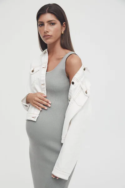 Legoe Heritage Coastline Knit Dress II (Washed Sage) - FINAL SALE