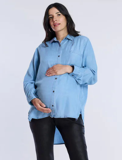 Motherhood Maternity Poplin Shirt