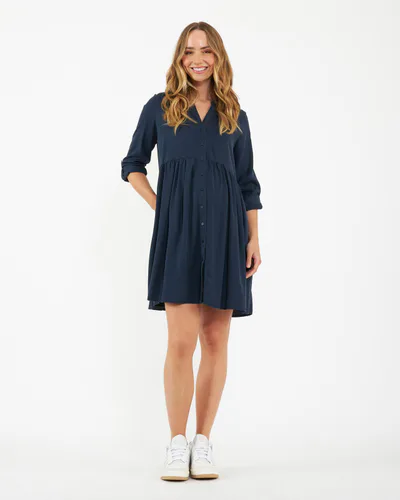 Ripe Maternity Demi Tencel Dress  Navy