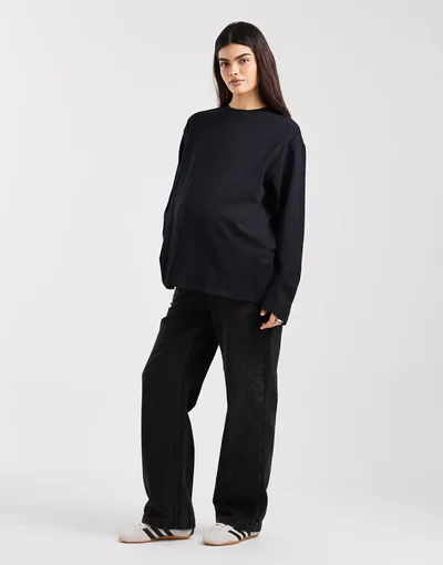 ASOS long sleeve T-shirt in black