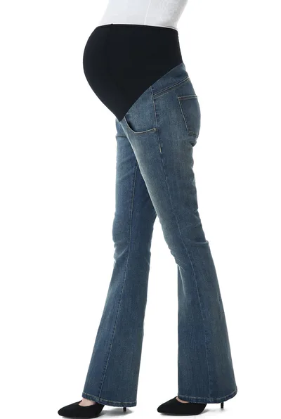 Kimi + Kai Kimi + Kai Maternity "Dixie" Flare Leg Denim Jeans