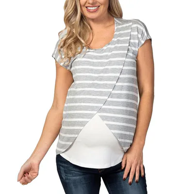 Mamafique Maternity Striped Nursing Top