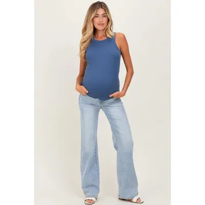 Target Pinkblush Medium High Rise Wide Leg 90'S Maternity Jeans 31