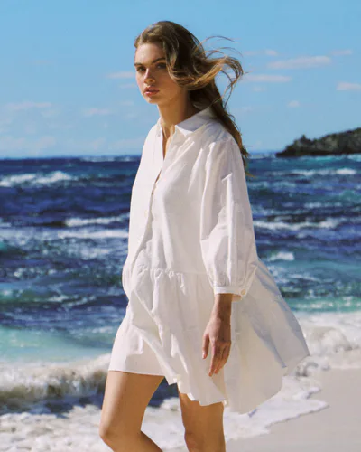 Soon Maternity Lotte Linen Mini Dress