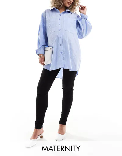 ASOS ONLY Maternity Royal skinny jeans in black