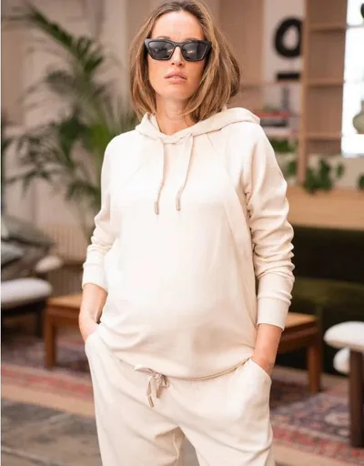 Special Addition Modal Blend Cream Maternity & Nursing Hoodie