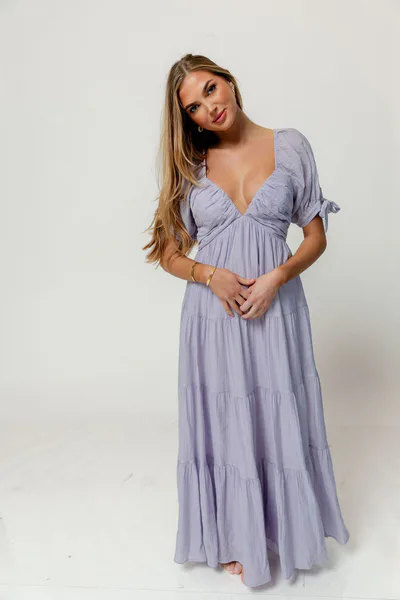 Worth Collective Grayson Maxi Dress in Lavender - Bump Friendly
