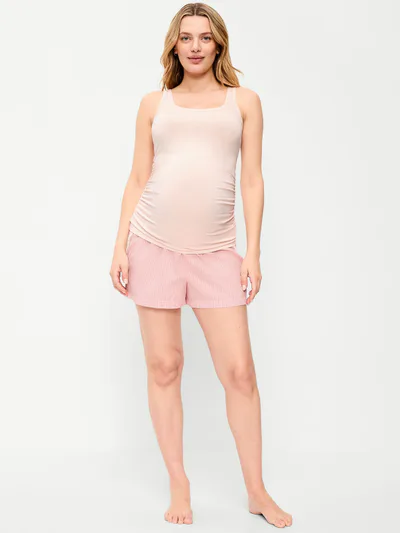 Old Navy Maternity Poplin Boxer Pajama Shorts