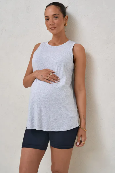 Bae the Label Into It Curved Hem Tank - Grey*