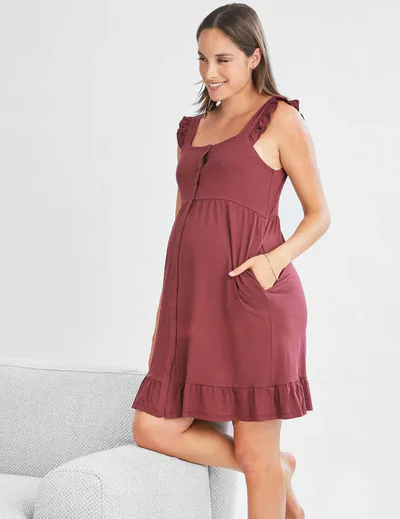 Milk & Baby Grace Labor & Nursing Nightgown