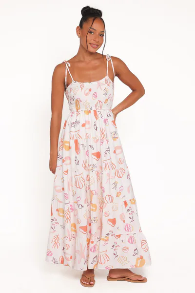 Petal & Pup Bairbre Maxi Dress - Pink Beach Print