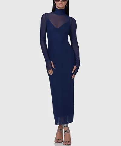 Bump City The Shailene Dress (Bright Navy)