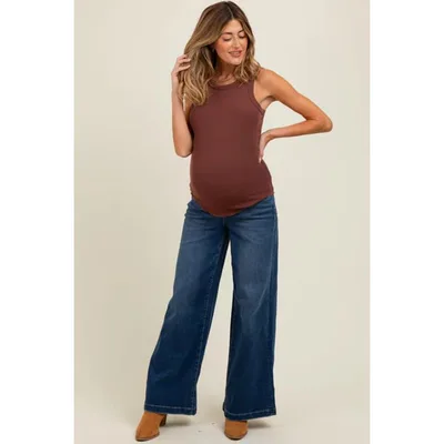 Target Pinkblush Navy Blue Super Wide Leg Maternity Jeans 27