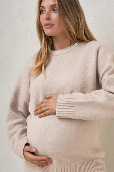 Bae the Label Idle Time Crew Knit - Oatmeal