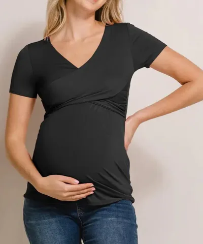 Bump City The Charlotte V-Neck Crossover Nursing Top