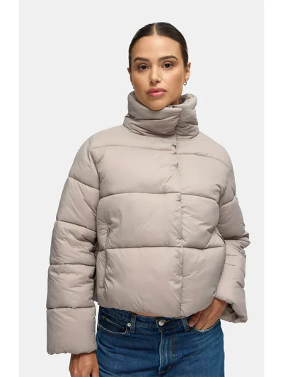 Gap Ingrid and Isabel Cloud Crop Side Zip Maternity Puffer Jacket