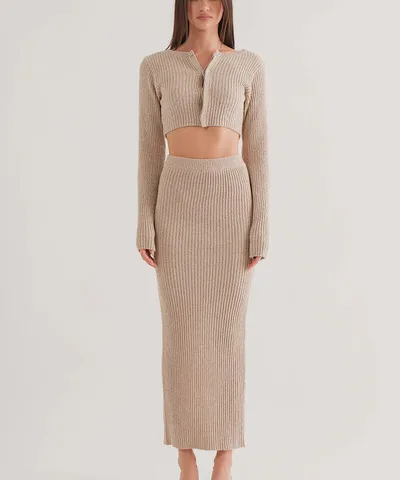 Bump City The Gaia Knitted Maxi Skirt