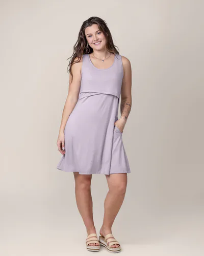 Kindred Bravely Penelope Crossover Nursing Dress | Lavender Mist