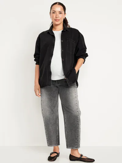 Old Navy Maternity Full Panel Barrel Ankle Jeans