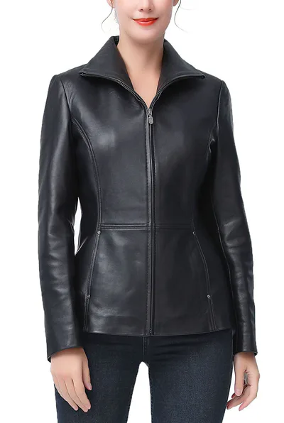 Kimi + Kai Kimi + Kai Women's "Eva" Zip Front Leather Jacket