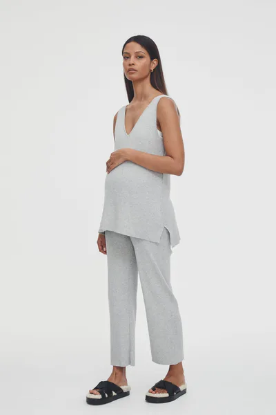Legoe Heritage Knit Pant (Grey Marle)