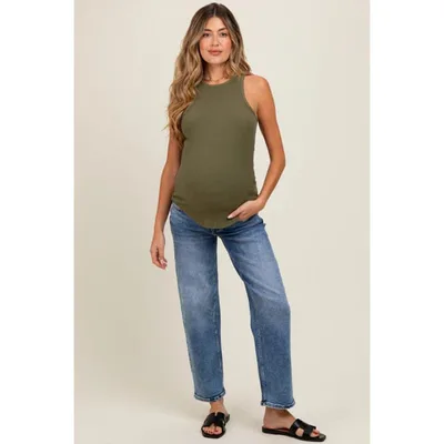 Target Pinkblush Blue Slim Ankle Barrel Leg Maternity Jeans 32