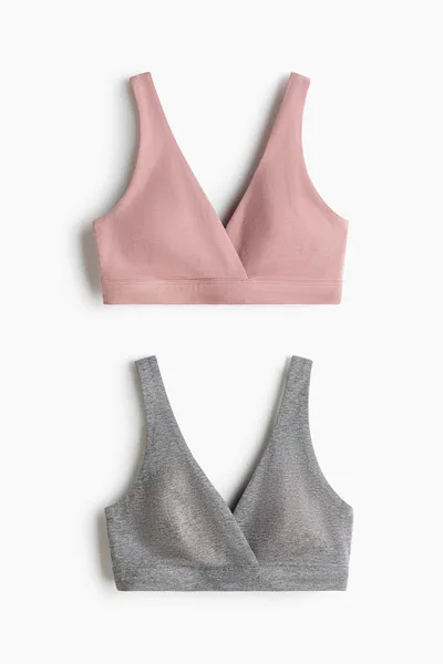 H&M MAMA 2-pack Cotton Nursing Bras