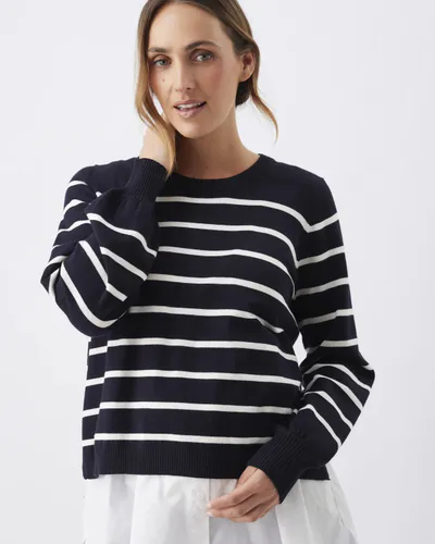 Ripe Maternity Anna Detachable Nursing Knit   Midnight / White