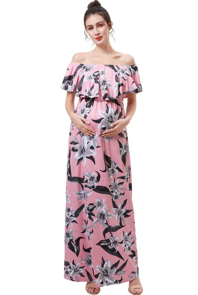 Kimi + Kai Kimi + Kai Maternity "Clara" Nursing Floral Print Maxi Dress