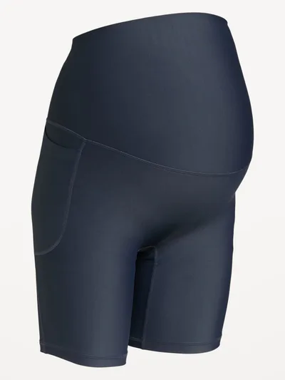 Old Navy Maternity Full-Panel PowerSoft Biker Shorts -- 8-inch inseam