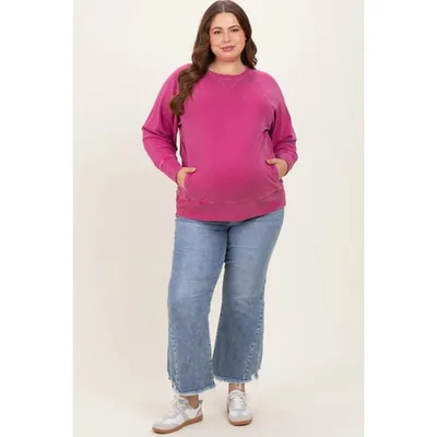 Target Pinkblush Blue Distressed Wide Leg Maternity Plus Jeans 1X