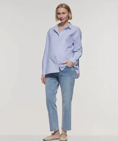 Bump City The Classic Cotton Top (Blue Stripe)