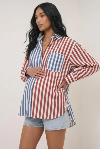 For The Creators Oversized Spliced Shirt