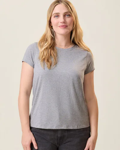 Kindred Bravely Modal Crew Neck Nursing T-shirt | Grey Heather