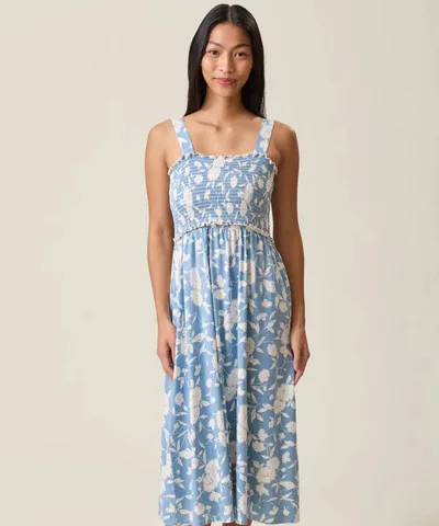 Bump City The Sienna Smocked Maternity & Nursing Dress