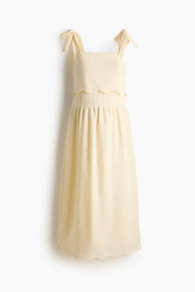 H&M MAMA Nursing Dress with Tie-Top Shoulder Straps