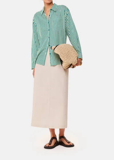 For The Creators Stripe Linen Blend Shirt