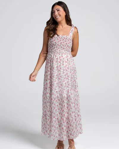 Angel Maternity Lilliana Maternity Baby Shower Dress In Roseate Floral