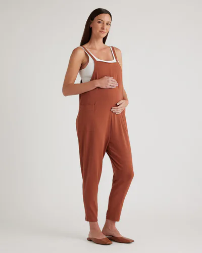 Quince Organic Cotton Maternity Overalls
