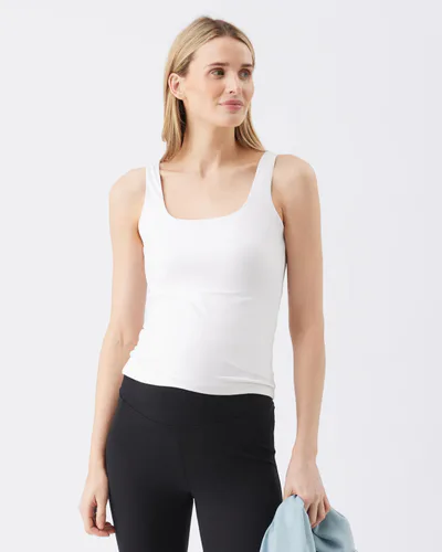 For The Creators Luxe Knit White Tank Top