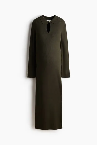 H&M MAMA Rib-Knit Dress