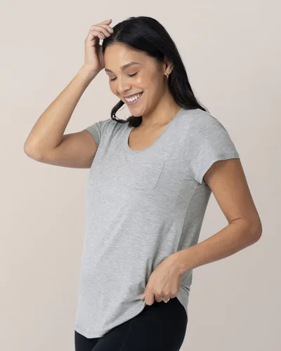Milk & Baby Everyday Maternity & Nursing T-shirt | Grey Heather