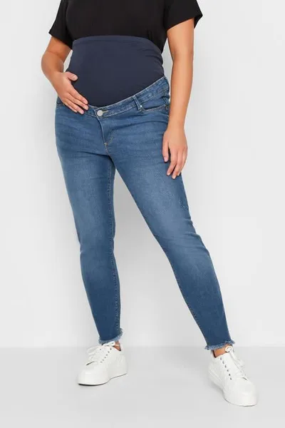 Yours Clothing BUMP IT UP MATERNITY Blue Push Up Stretch AVA Jeans