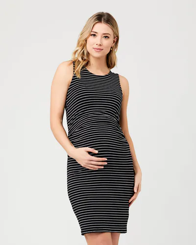 Ripe Maternity Mia Sleeveless Nursing Dress Black / Flint