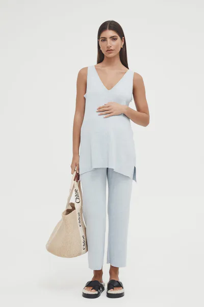 Legoe Heritage Knit Tank (Ice Blue Marle) - FINAL SALE