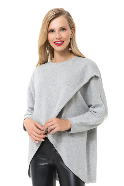 Milk & Baby Let Loose Crossover Long Sleeve Maternity/Nursing Knit Top