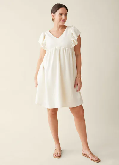 Ingrid & Isabel The Madeline Flutter Sleeve Maternity Dress