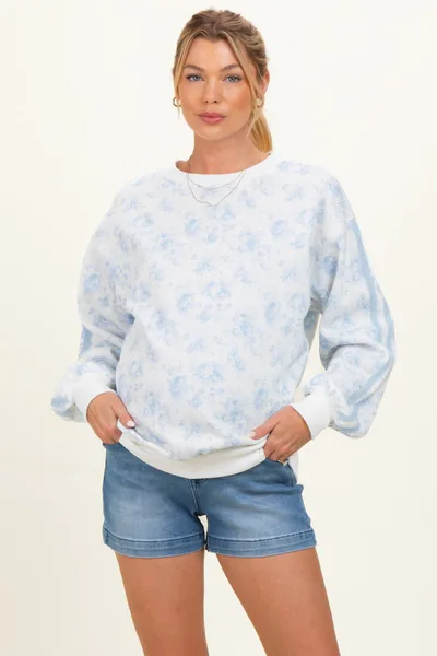 PinkBlush Blue Classic Wash Maternity Denim Shorts
