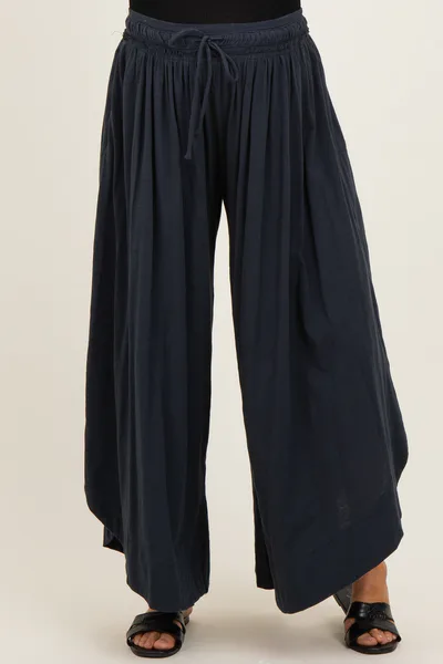 PinkBlush Ash Tulip Hem Super Wide Leg Maternity Pants