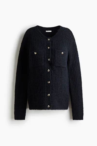 H&M MAMA Structured-Knit Cardigan